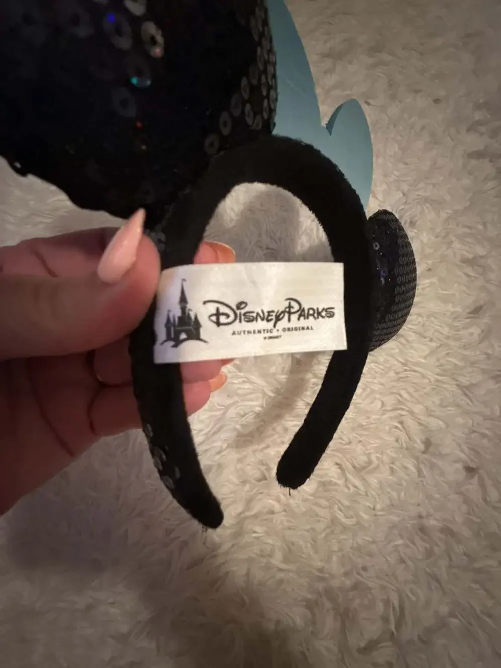 Disneyland 60th Anniversary Diamond Celebration Sequin Ear Headband missing som